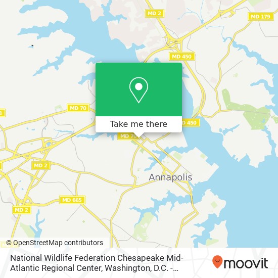 National Wildlife Federation Chesapeake Mid-Atlantic Regional Center map