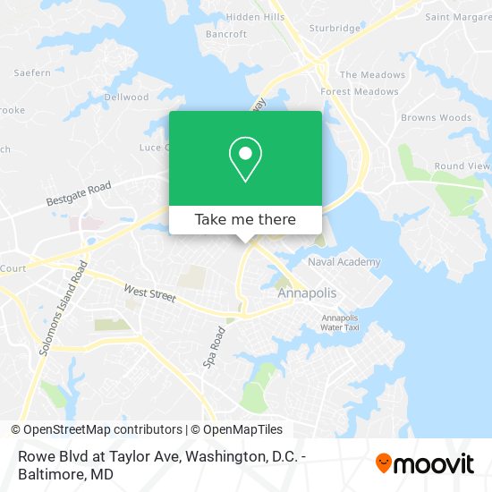 Mapa de Rowe  Blvd at Taylor Ave