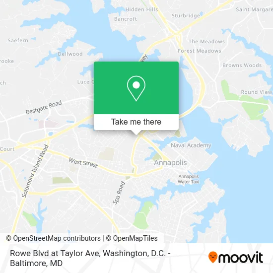 Rowe  Blvd at Taylor Ave map