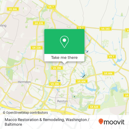 Mapa de Macco Restoration & Remodeling