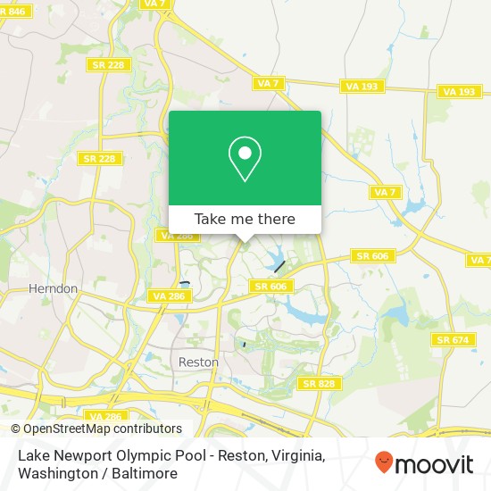 Lake Newport Olympic Pool - Reston, Virginia map