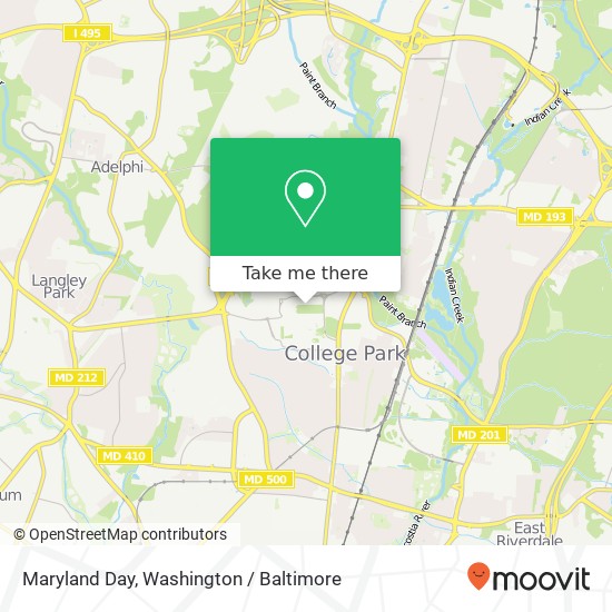 Mapa de Maryland Day