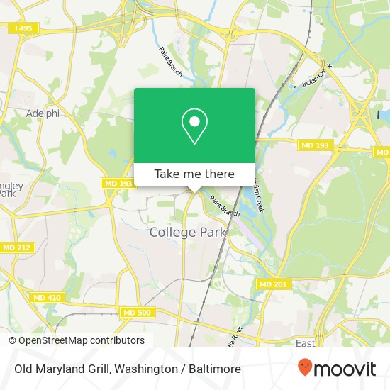 Old Maryland Grill map