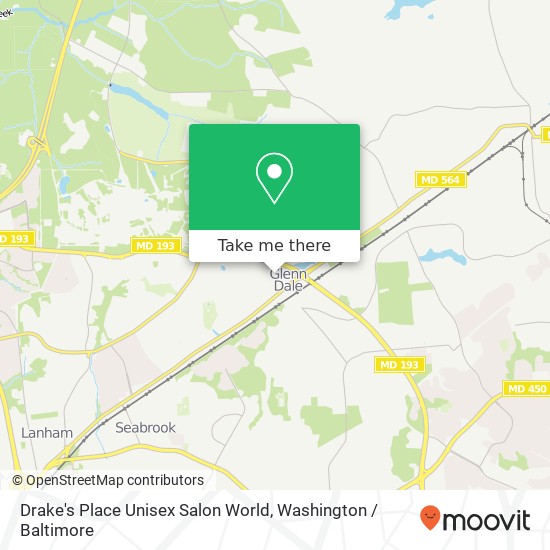 Mapa de Drake's Place Unisex Salon World