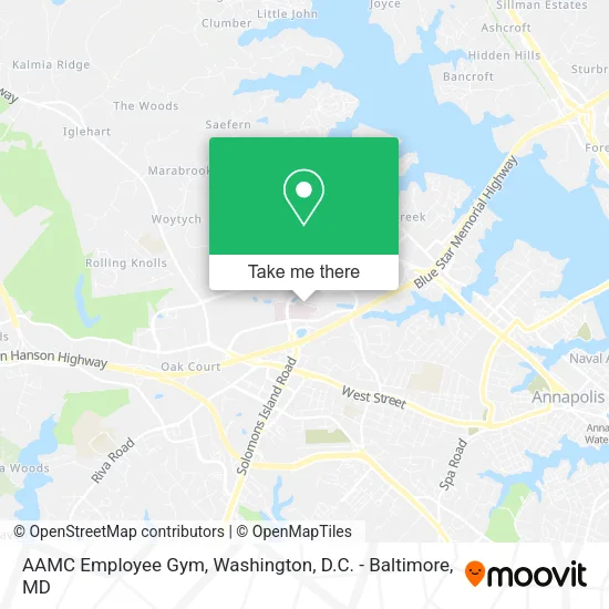 Mapa de AAMC Employee Gym