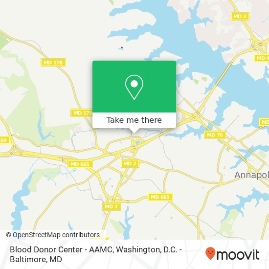 Mapa de Blood Donor Center - AAMC