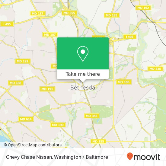 Mapa de Chevy Chase Nissan