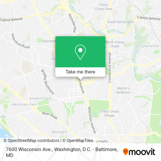 Mapa de 7600  Wisconsin  Ave.