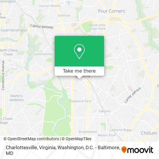 Mapa de Charlottesville, Virginia