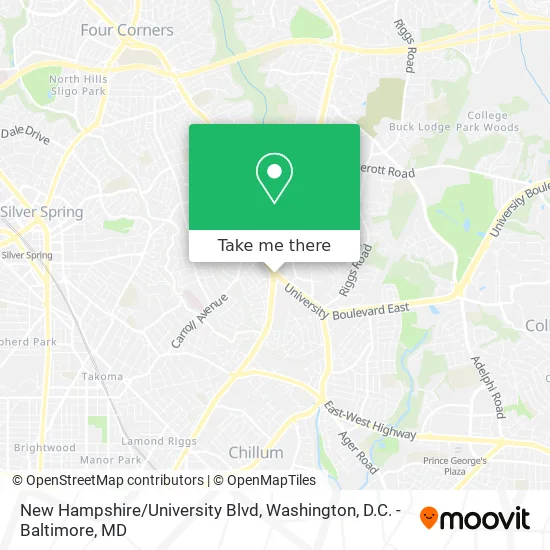 Mapa de New Hampshire/University Blvd
