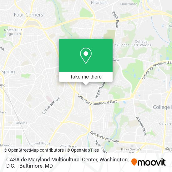 CASA de Maryland Multicultural Center map