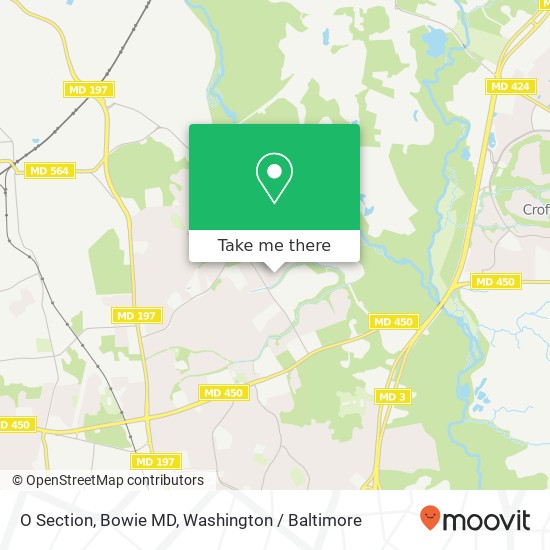 O Section, Bowie MD map