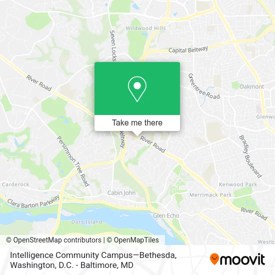 Intelligence Community Campus—Bethesda map