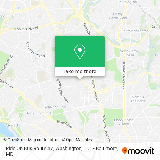 How to get to Ride On Bus Route 47 in Washington, D.C. - Baltimore