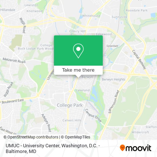 Mapa de UMUC - University Center