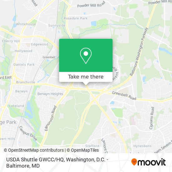 USDA Shuttle GWCC/HQ map