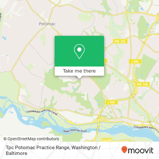 Mapa de Tpc Potomac Practice Range
