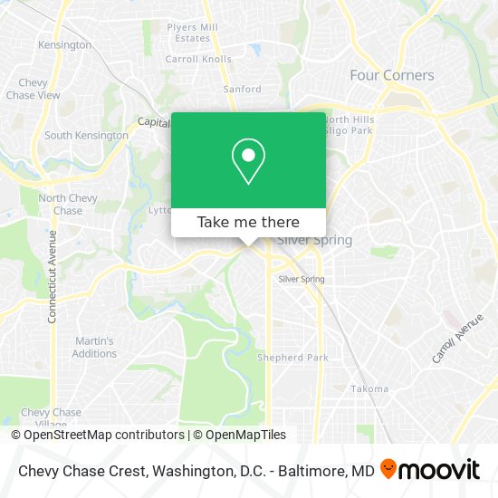 Chevy Chase Crest map