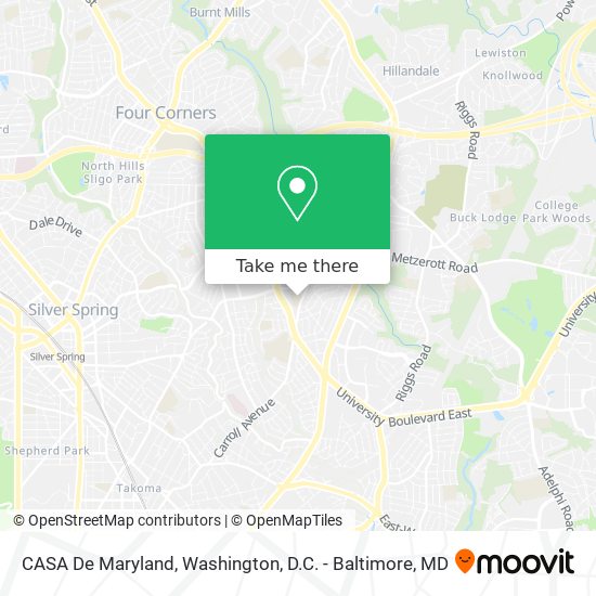 Mapa de CASA De Maryland