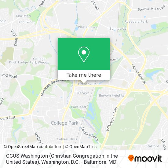 CCUS Washington (Christian Congregation in the United States) map