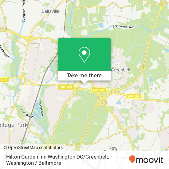 Hilton Garden Inn Washington DC / Greenbelt map