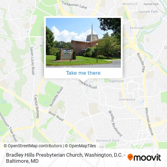 Bradley Hills Presbyterian Church map