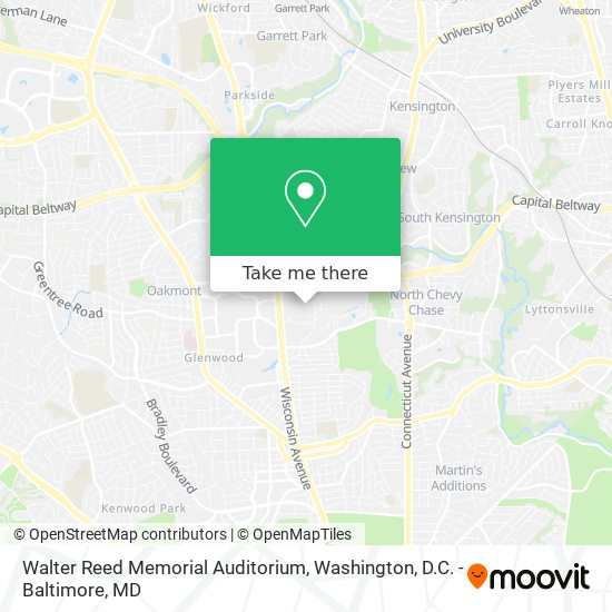 Mapa de Walter Reed Memorial Auditorium