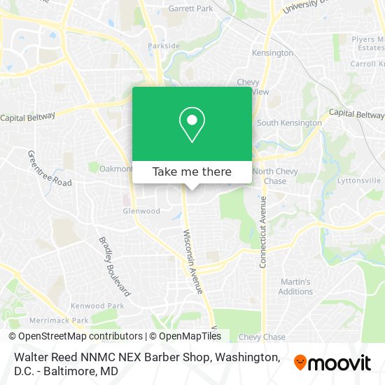Mapa de Walter Reed NNMC NEX Barber Shop