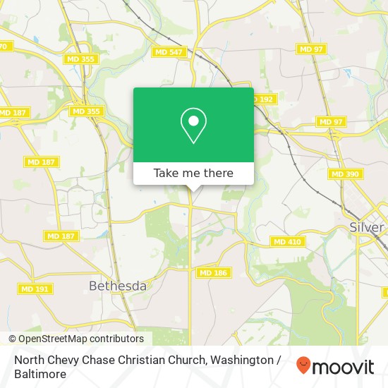 North Chevy Chase Christian Church map