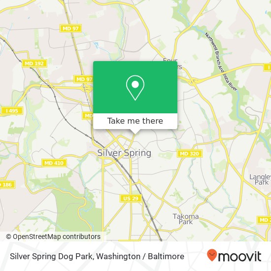 Silver Spring Dog Park map