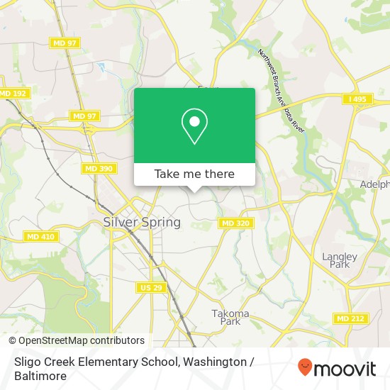 Sligo Creek Elementary School map