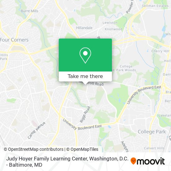 Judy Hoyer Family Learning Center map