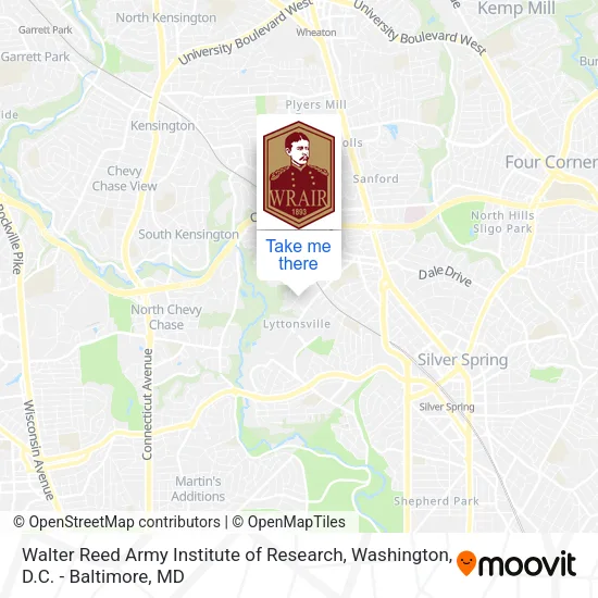 Walter Reed Army Institute of Research map
