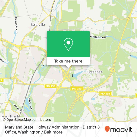 Maryland State Highway Administration - District 3 Office map