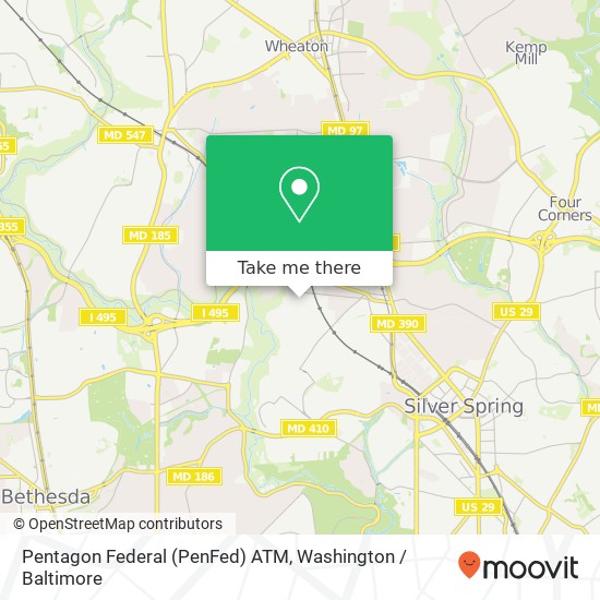 Mapa de Pentagon Federal (PenFed) ATM