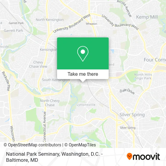 National Park Seminary map