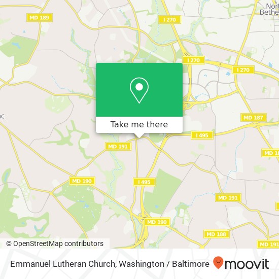 Mapa de Emmanuel Lutheran Church