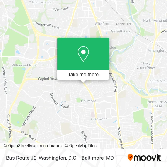 Bus Route J2 map
