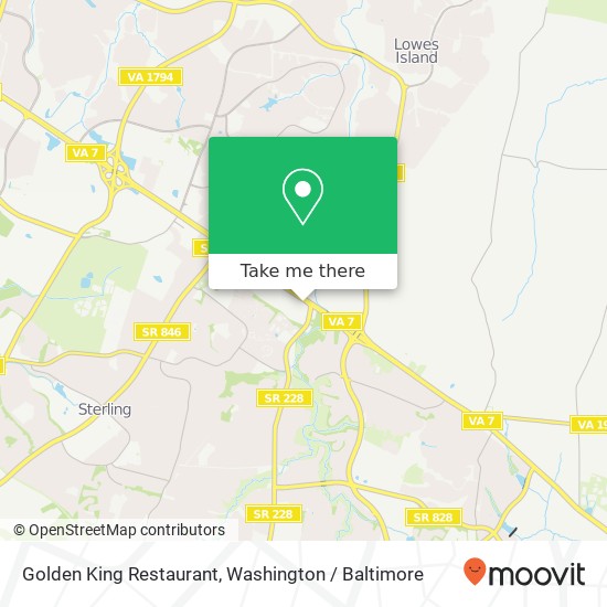 Mapa de Golden King Restaurant