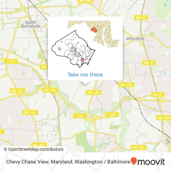 Mapa de Chevy Chase View, Maryland