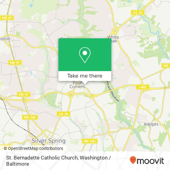 St. Bernadette Catholic Church map