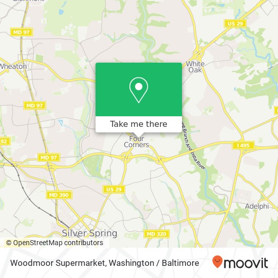 Mapa de Woodmoor Supermarket