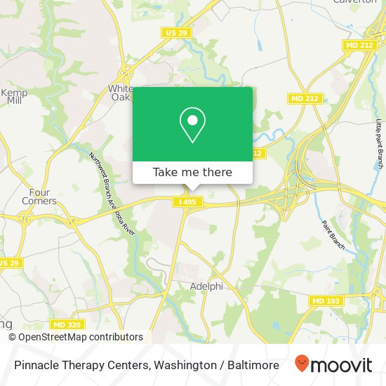 Pinnacle Therapy Centers map