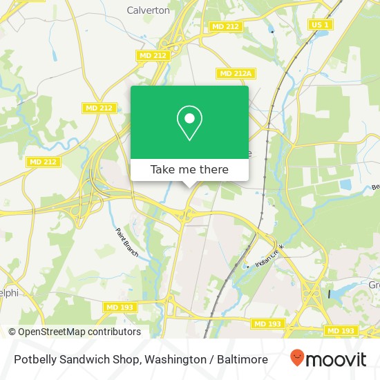 Mapa de Potbelly Sandwich Shop