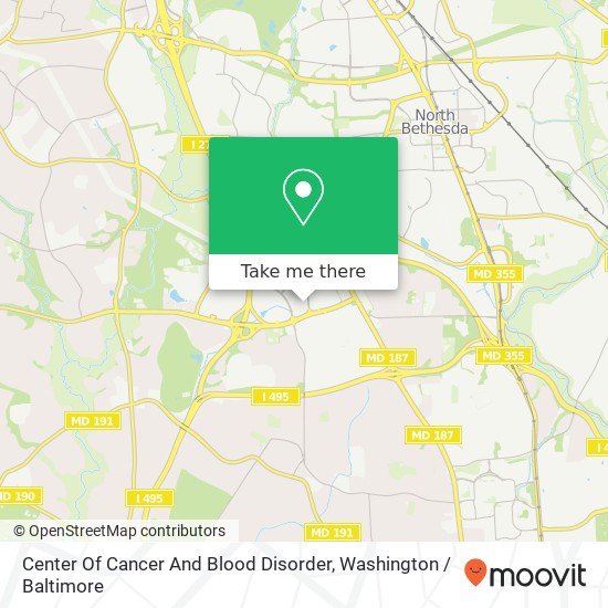 Center Of Cancer And Blood Disorder map