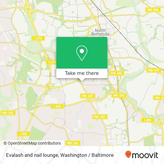 Mapa de Evalash and nail lounge