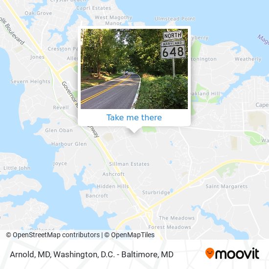 Arnold, MD map