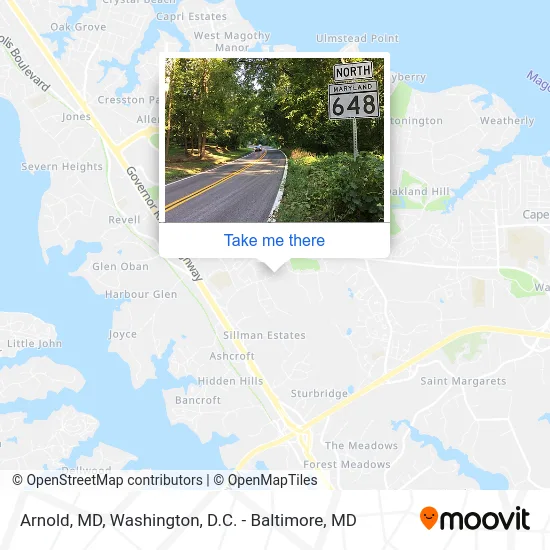 Arnold, MD map