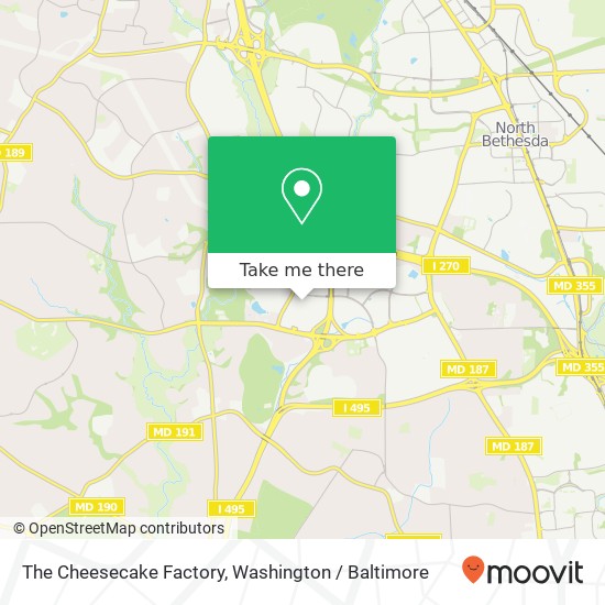 The Cheesecake Factory map