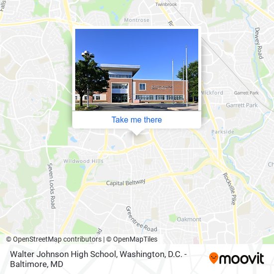 Walter Johnson High School map